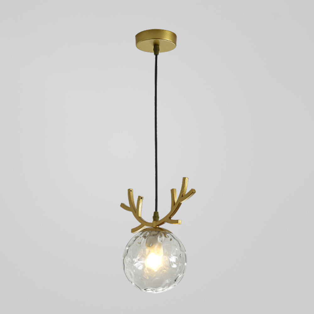 Modern Iron and Glass LED Pendant Light / White Light / A Black