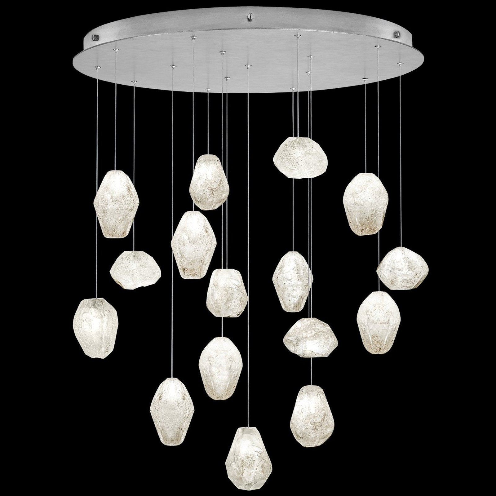 32-Inch Clear Quartz Glass Pendant Light