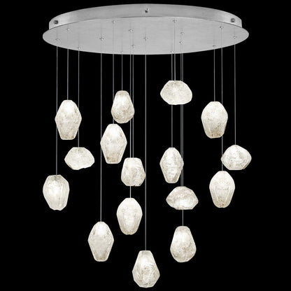 32-Inch Clear Quartz Glass Pendant Light
