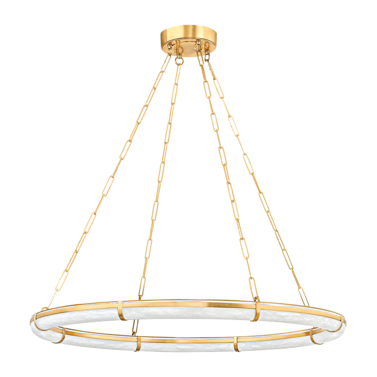 42-Inch Aged Brass Single-Light Chandelier / Default Title