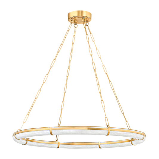 42-Inch Aged Brass Single-Light Chandelier / Default Title