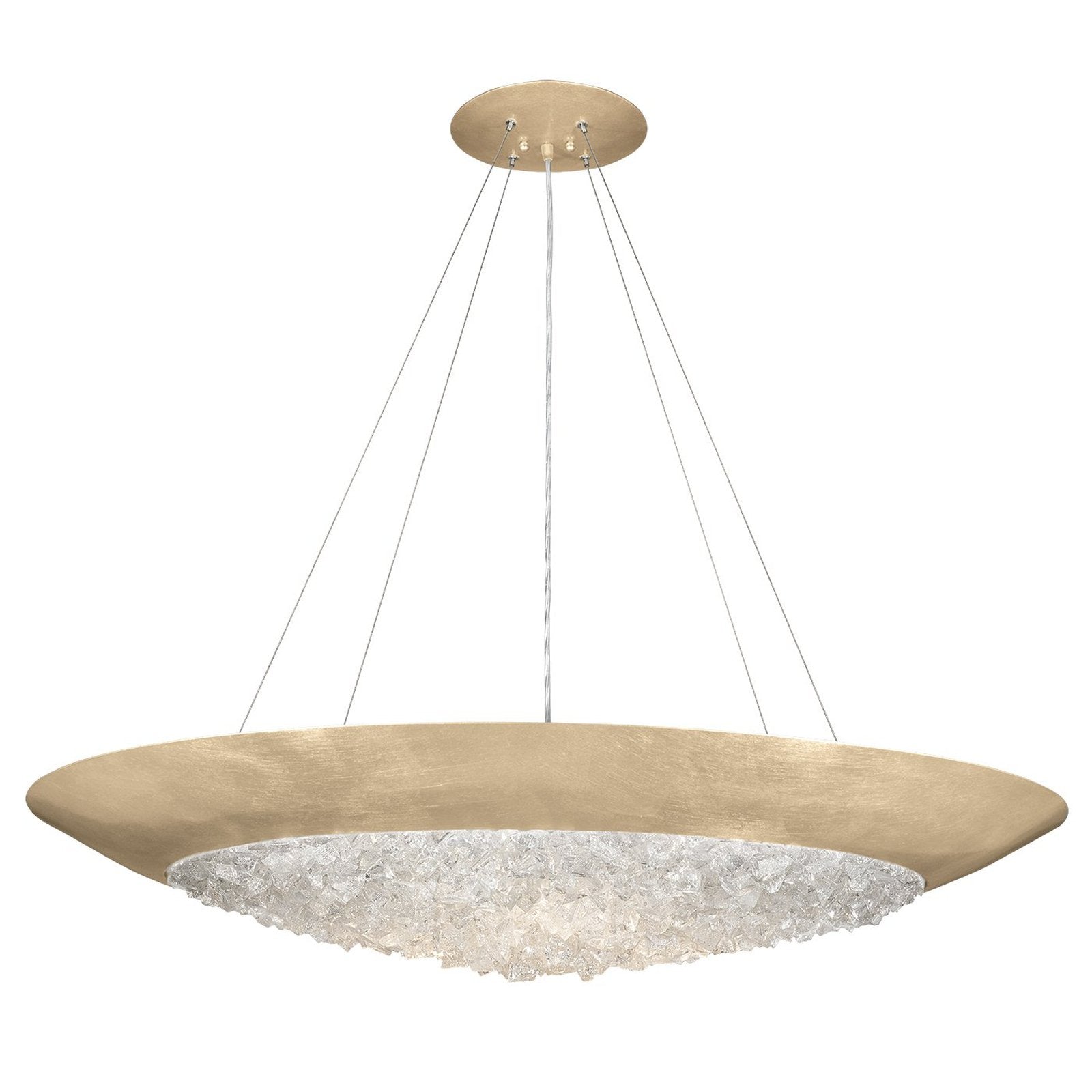 44-Inch Round Crystal Halo Pendant Light