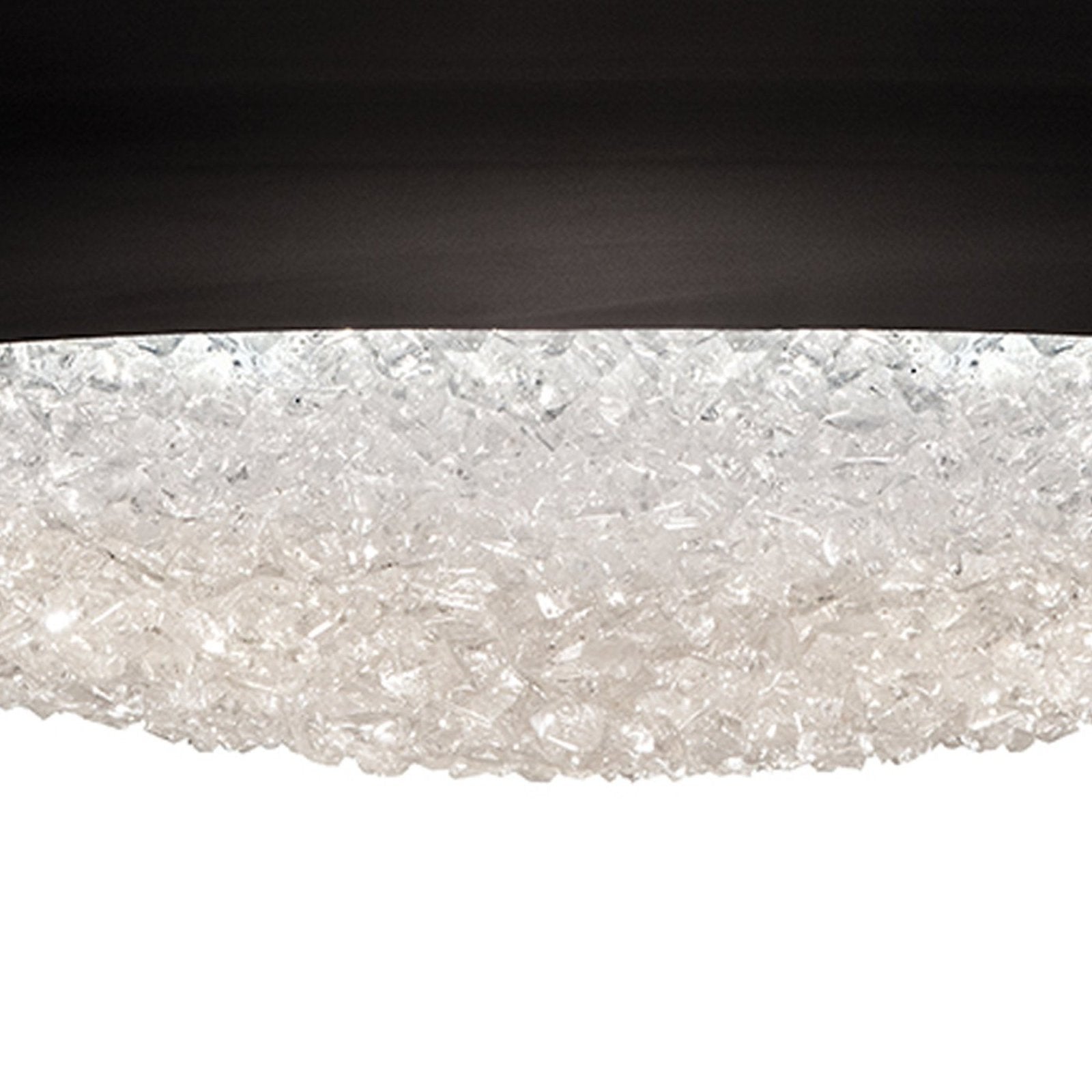 44-Inch Round Crystal Halo Pendant Light / Silver