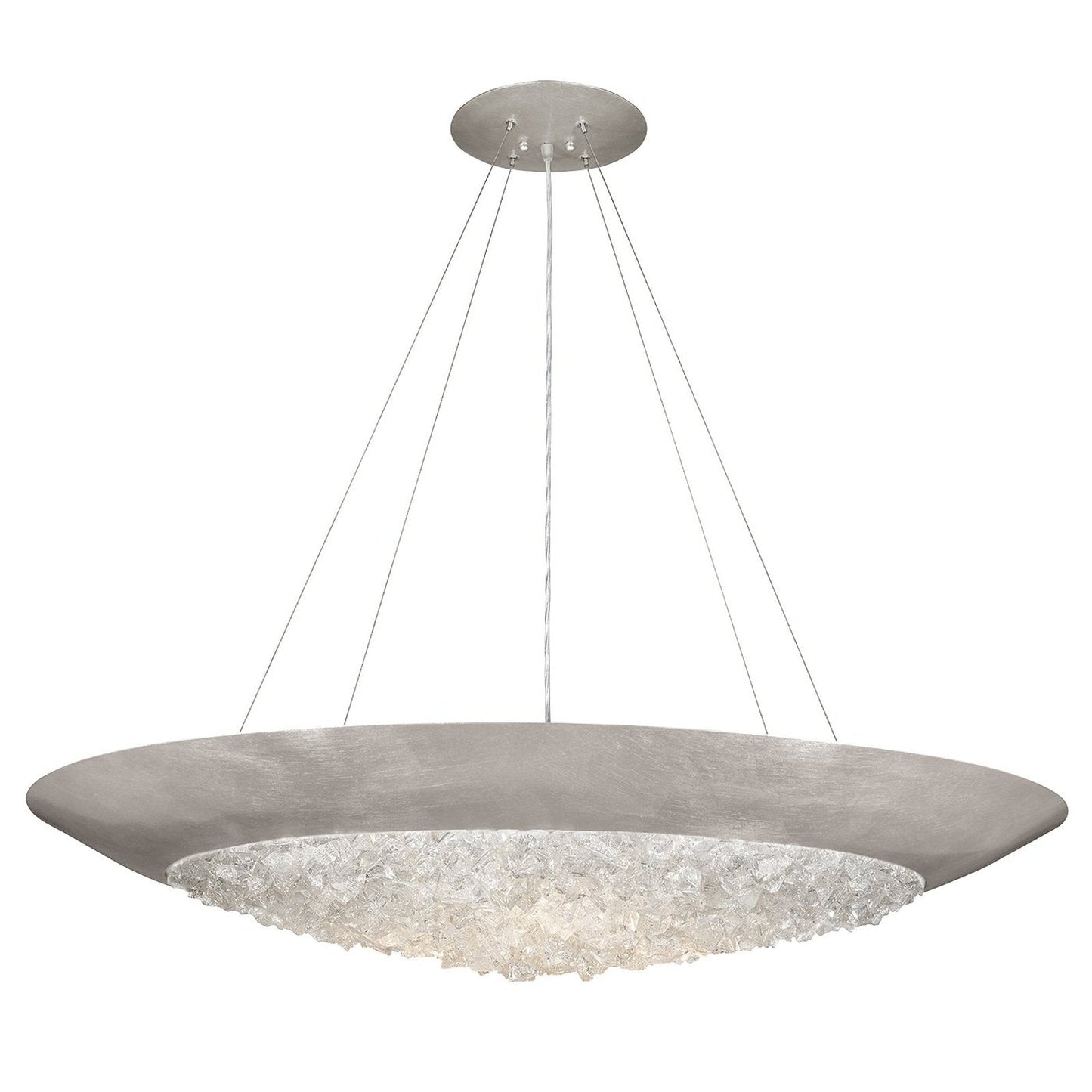 44-Inch Round Crystal Halo Pendant Light