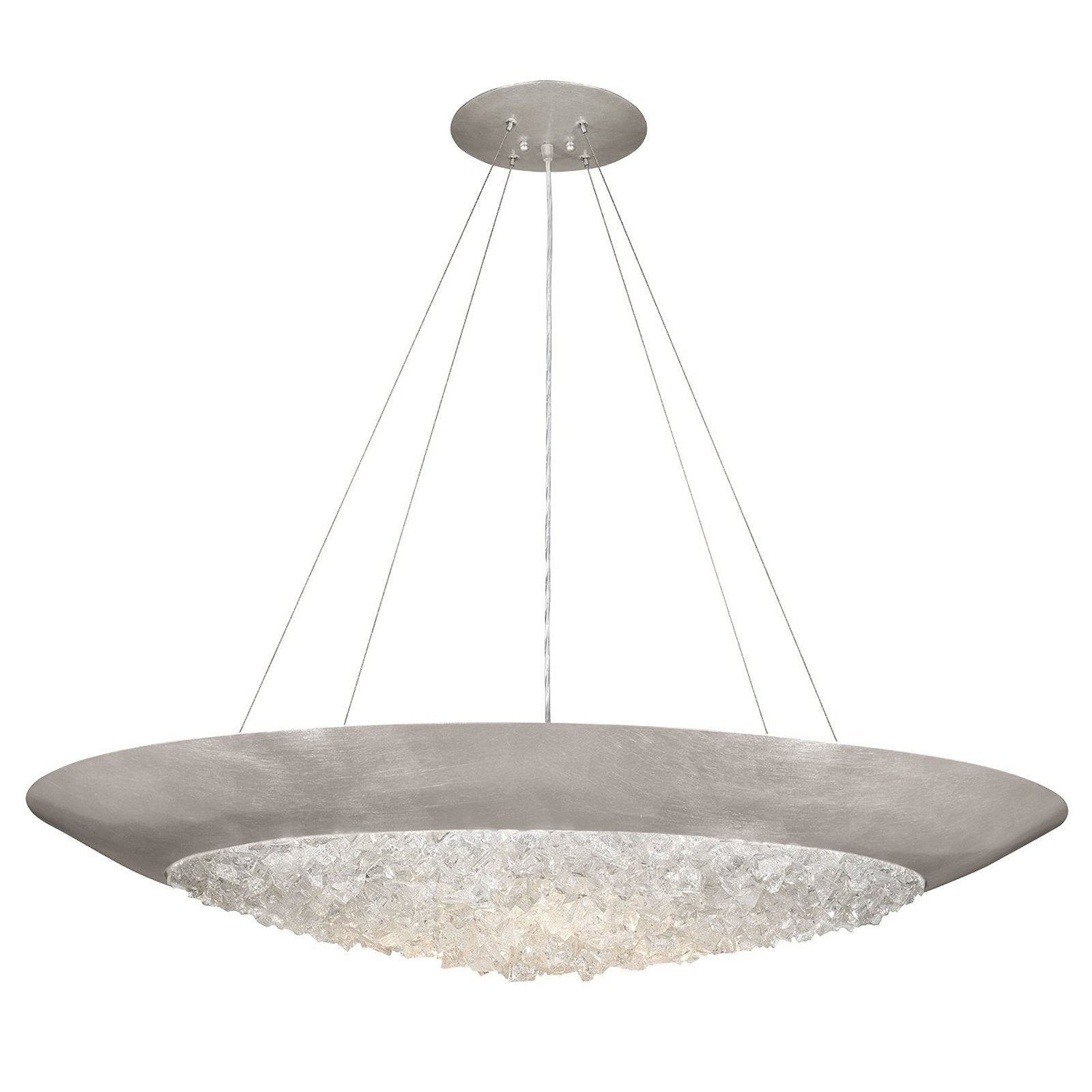 44-Inch Round Crystal Halo Pendant Light
