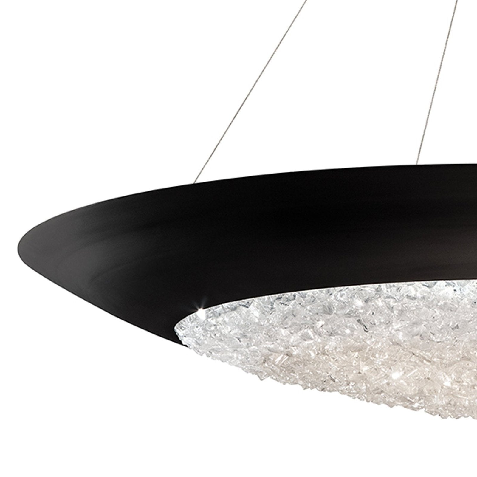 44-Inch Round Crystal Halo Pendant Light