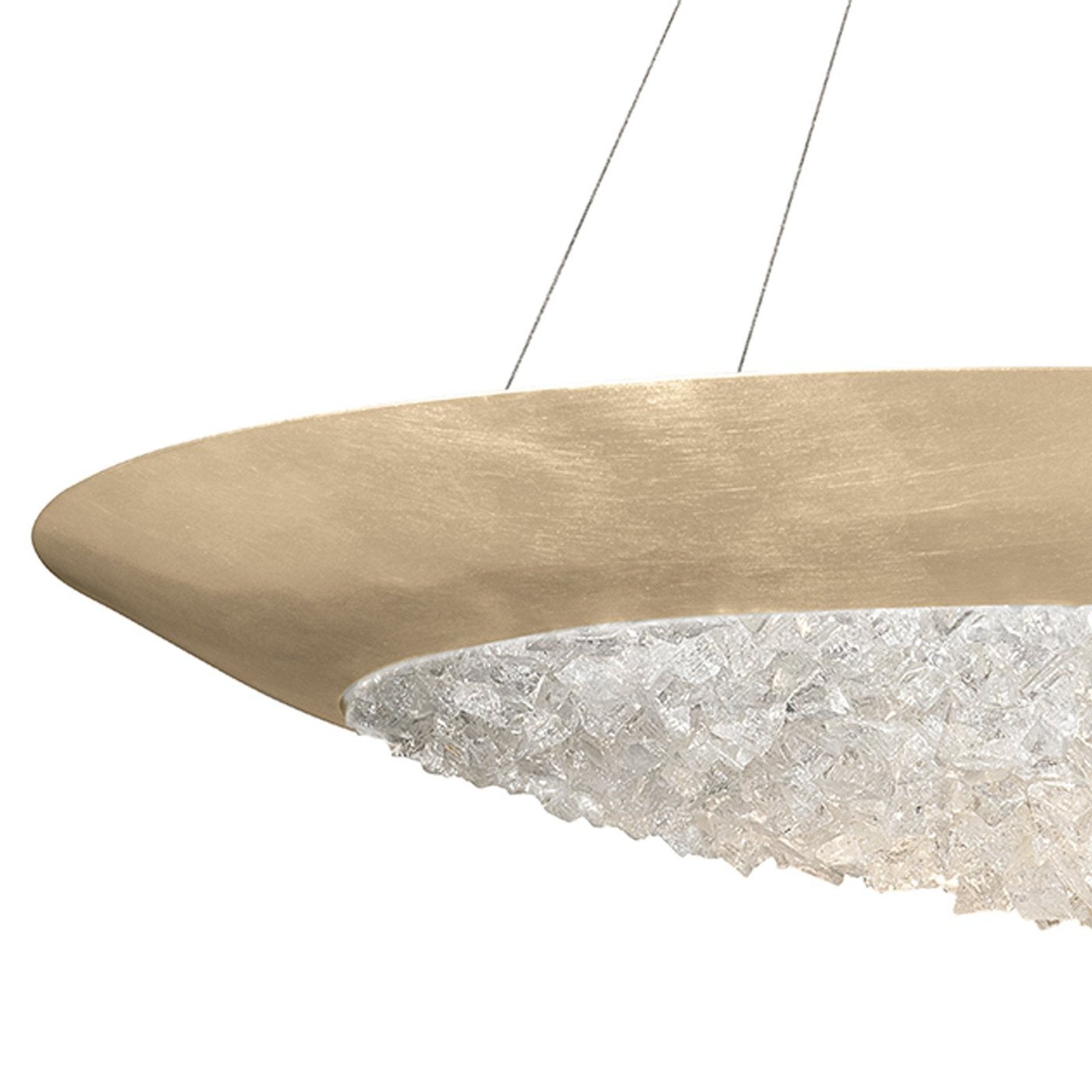 44-Inch Round Crystal Halo Pendant Light