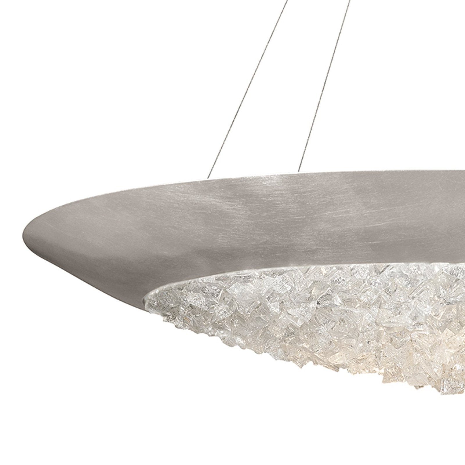 44-Inch Round Crystal Halo Pendant Light