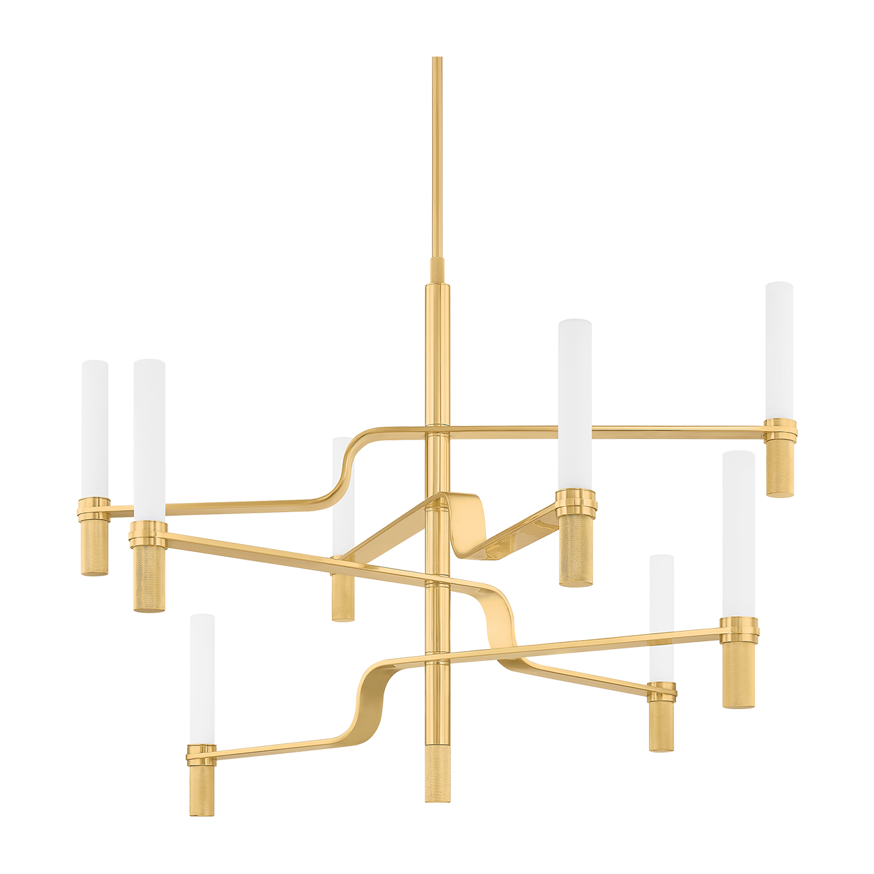 48-Inch Aged Brass 8-Light Chandelier / Default Title
