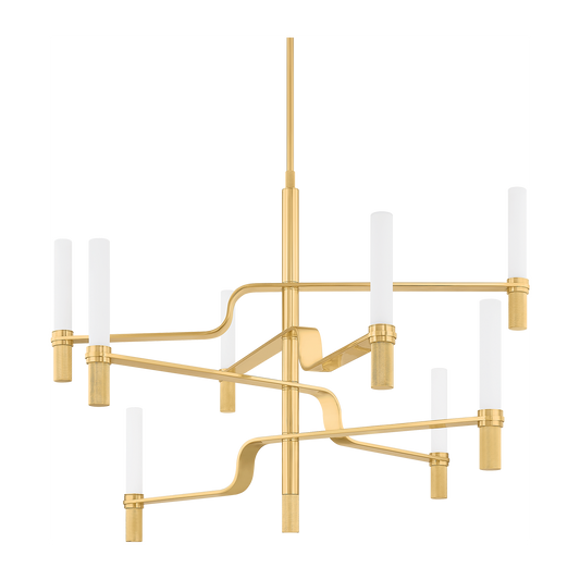 48-Inch Aged Brass 8-Light Chandelier / Default Title