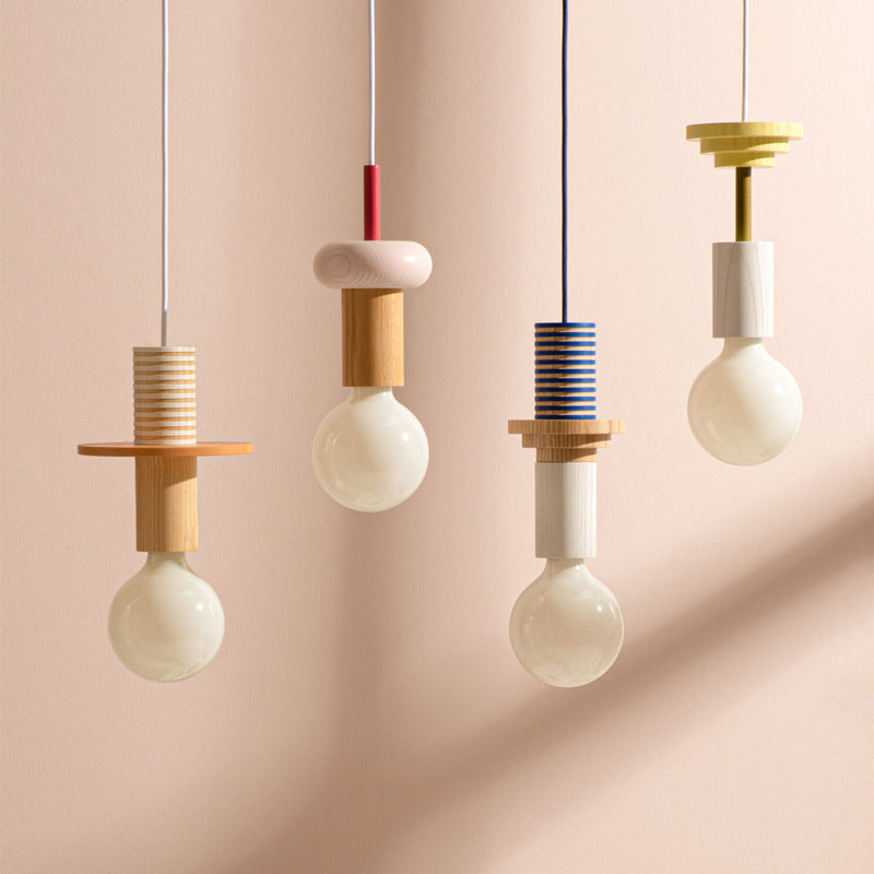 Children's Geometric Cartoon Pendant Light / Warm Light / Type A