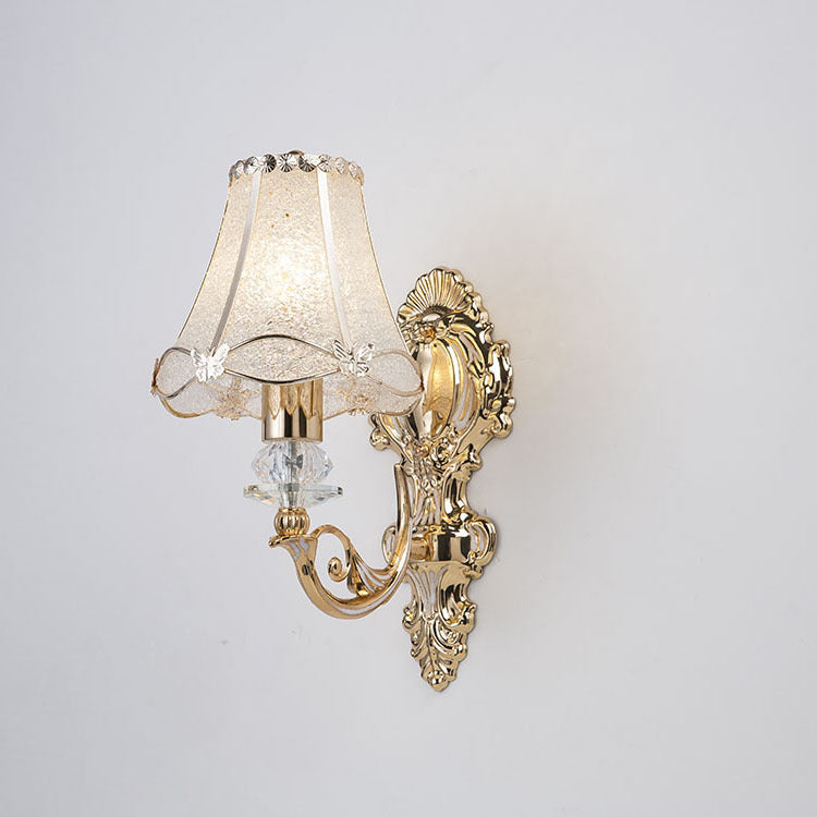 European Glass and Iron Wall Light