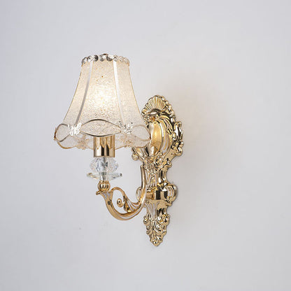 European Glass and Iron Wall Light