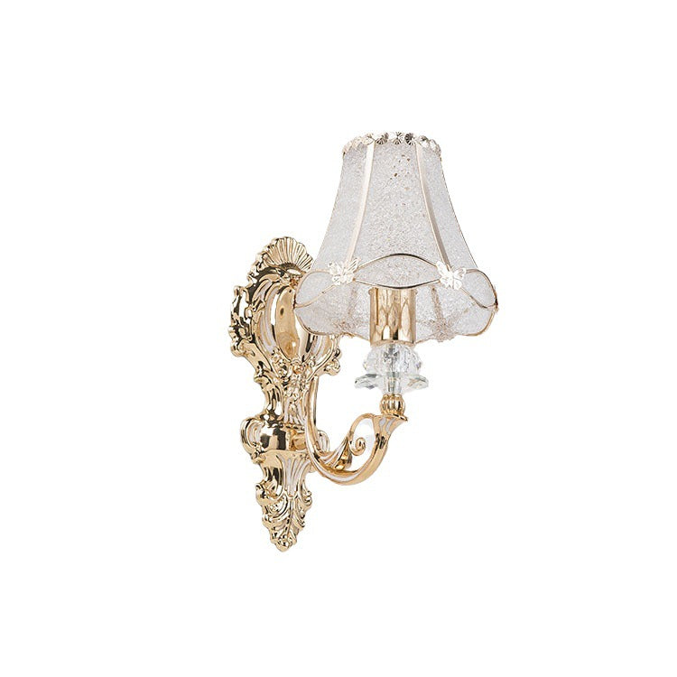 European Glass and Iron Wall Light
