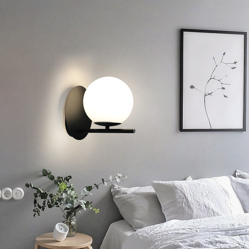 Nordic Copper and Glass Wall Light / Three Colors / Black Wall Lamp