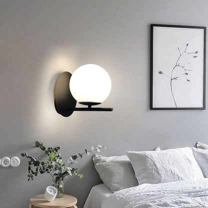Nordic Copper and Glass Wall Light / Three Colors / Black Wall Lamp