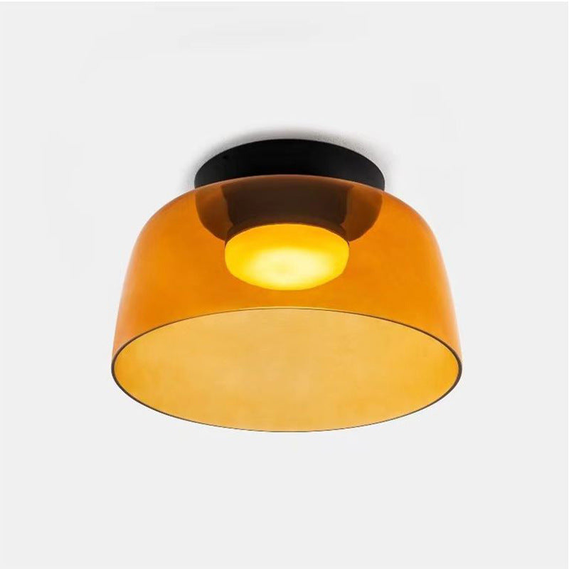 Nordic LED Bedroom Ceiling Light / Orange / D320 H160 Single layer