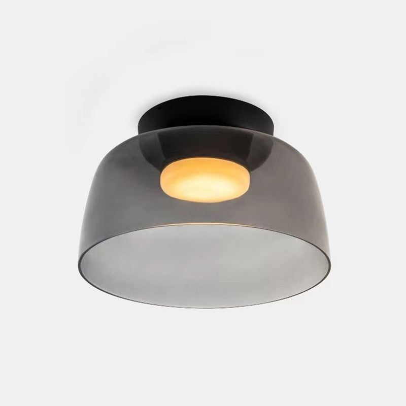 Nordic LED Bedroom Ceiling Light / Gray / D320 H160 Single layer