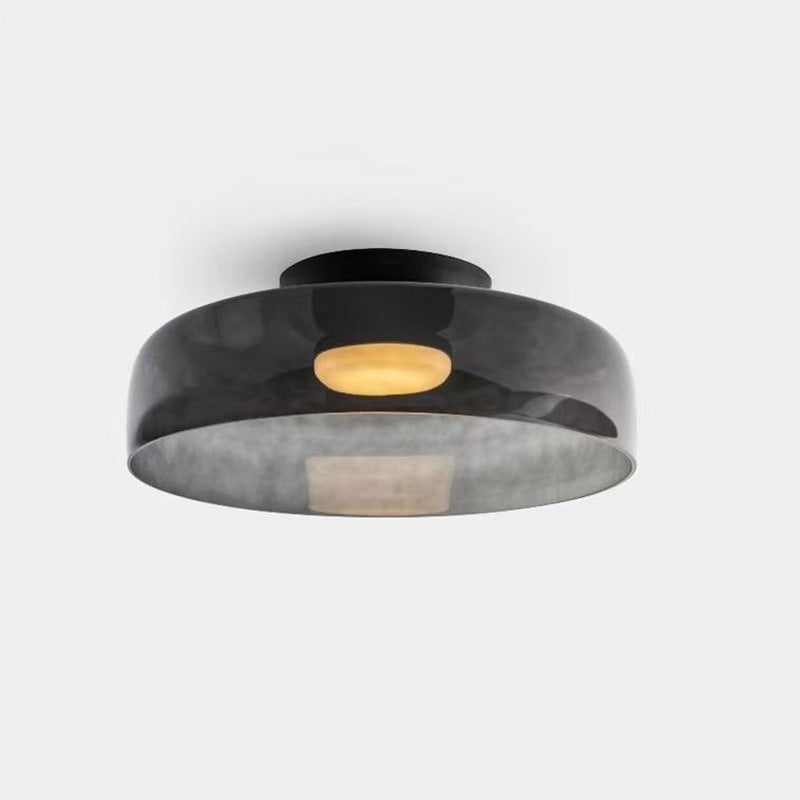 Nordic LED Bedroom Ceiling Light / Emerald Green / D420 H180 Second floor