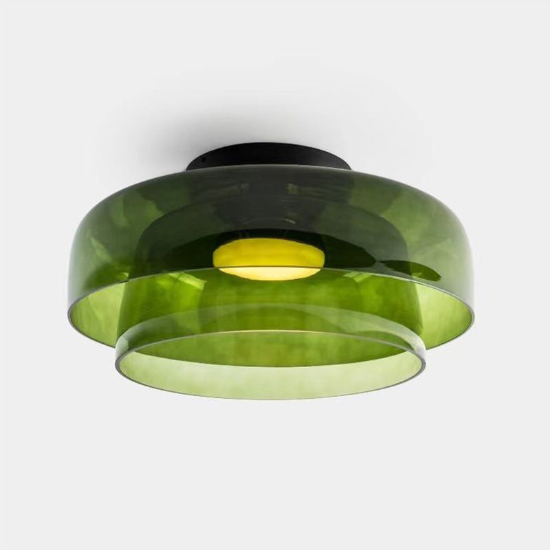 Nordic LED Bedroom Ceiling Light / Gray / D420 H260 Third layer