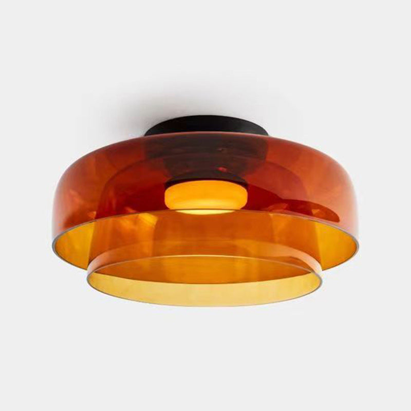 Nordic LED Bedroom Ceiling Light / Gray / D420 H180 Second floor