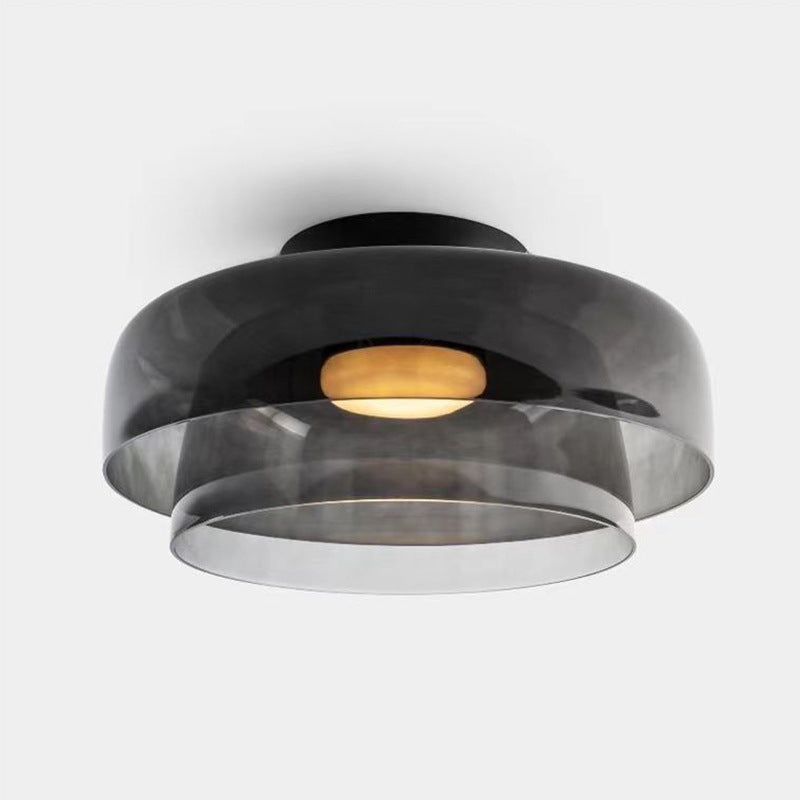 Nordic LED Bedroom Ceiling Light / Orange / D420 H110 Single layer