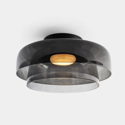 Nordic LED Bedroom Ceiling Light / Orange / D420 H110 Single layer