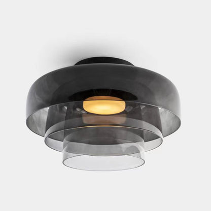 Nordic LED Bedroom Ceiling Light / Orange / D420 H260 Third layer